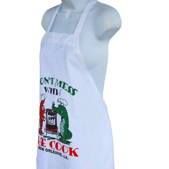 Bold Funny Apron “Don’t Mess with the Cook” New Orleans Hot Stuff BBQ Chef NEW - Picture 5 of 7
